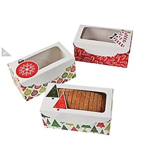 Fun Express Christmas Holiday loaf boxes - 12 pack - Great for Desserts and Party Supplies for $12