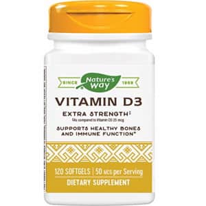 Nature's Way Premium Quality Vitamin D3, 50 mcg per serving, for Bones & Immunity, 120 Count for $13