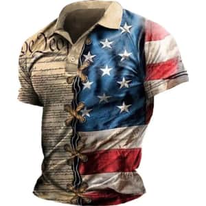 Men's Polo Shirt Golf Shirt for $11