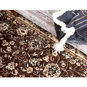 Unique Loom Kashan Collection Traditional Floral Overall Pattern with Border Brown Area Rug (2' 2 x for $24 Unique Loom Kashan Collection Traditional Floral Overall Pattern with Border Brown Area Rug (2' 2 x for $24