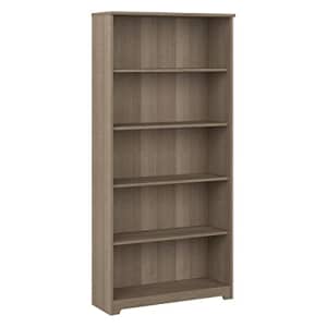 Bush Furniture Cabot 5-Shelf Bookcase, Large Open Bookcase with 5 Shelves in Ash Gray, Sturdy for $164