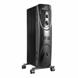 PELONIS PHO15A2AGB, Basic Electric Oil Filled Radiator,Black Space Heater, 26.10 x 14.20 x 11.00 for $80