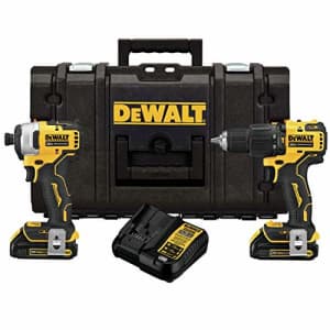 DEWALT ATOMIC 20V MAX Drill Combo, Brushless Hammer Drill/Driver and Impact Driver Kit with for $424