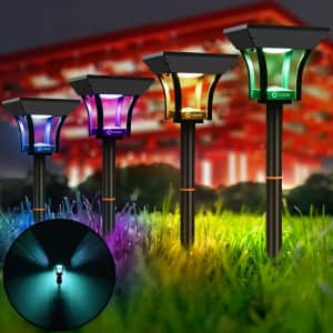 Cinoton Solar Pathway Light 4-Pack for $13