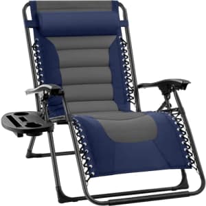 Best Choice Products Oversized Padded Zero Gravity Chair, Folding Outdoor Patio Recliner, XL Anti for $100