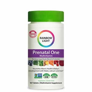 Rainbow Light Prenatal One Prenatal Vitamins + Superfoods, Probiotics, Non-GMO, Vegetarian & Gluten for $27