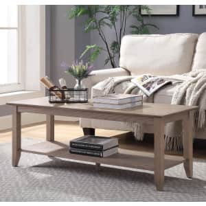 Convenience Concepts American Heritage Coffee Table w/ Shelf for $91