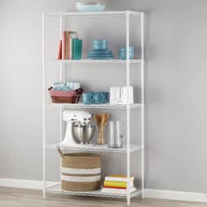 Hyper Tough 36" x 72" 5-Shelf Wire Shelving Unit for $56 Hyper Tough 36" x 72" 5-Shelf Wire Shelving Unit for $56