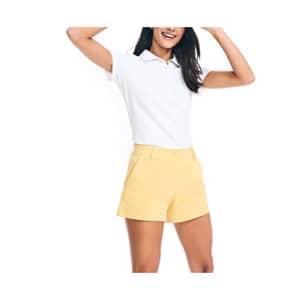 Nautica Women's 4-inch Mid Rise Classic Fit Stretch Twill Shorts, Sundial for $21