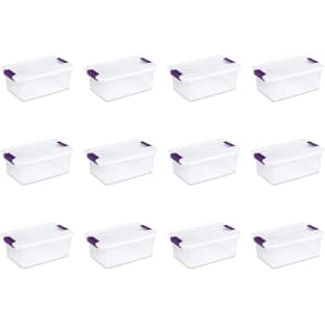 Sterilite 15-Quart ClearView Latch Box 12-Pack for $69