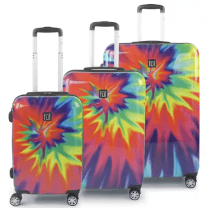 Ful Tie Dye Nested 3-Piece Spinner Rolling Luggage Set for $270 Ful Tie Dye Nested 3-Piece Spinner Rolling Luggage Set for $270