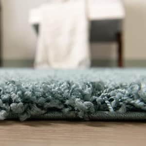 Unique Loom Solid Shag Collection Area Rug (5' 1" x 8' Rectangle, Light Slate Blue) for $59 Unique Loom Solid Shag Collection Area Rug (5' 1" x 8' Rectangle, Light Slate Blue) for $59