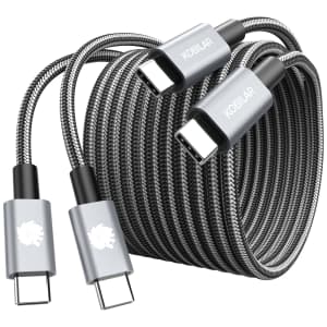 6.6-Foot 240W Type-C to Type-C Charging Cable 2-Pack for $3