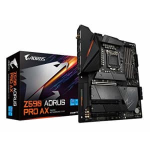 GIGABYTE Z590 AORUS PRO AX (LGA 1200/Intel Z590/ATX/3x M.2/PCIe 4.0/USB 3.2 Gen2X2 Type-C/Intel for $130