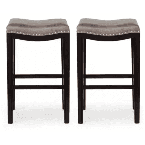 Noble House Tiffin 30" Upholstered Bar Stools Pair for $75