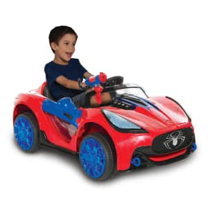Marvel Spider-Man Kids' 6-volt Super Car Ride-On for $69