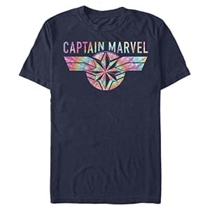 Marvel Men's Universe Tie Dye Captain T-Shirt, Navy Blue, XX-Large for $13