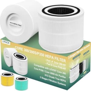 Air Purifier Replacement Filter 2-Pack for Levoit Core 300 for $7