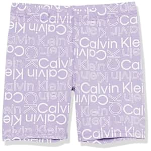 Calvin Klein Girls' Performance Bike Shorts, Violet Tulip Logo, 7 for $11 Calvin Klein Girls' Performance Bike Shorts, Violet Tulip Logo, 7 for $11