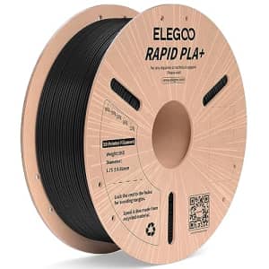 ELEGOO High Speed PLA+ Filament 1.75mm Black 1KG, Rapid PLA Plus 3D Printer Filament Tough and High for $15