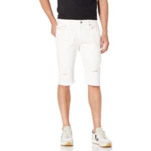 Cult of Individuality Men's Rocker Shorts, White, 40 for $31