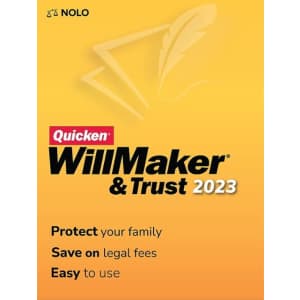 Quicken WillMaker & Trust 2023 for Windows and Mac: $64.99
