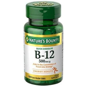 Nature's Bounty Natures Bounty Vitamin B-12 500 mcg, 100 Quick Dissolve Tablets (Pack of 2) for $17