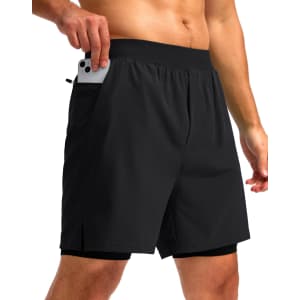 Men's 5" 2-in-1 Running Shorts for $18