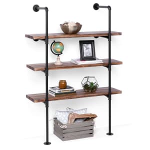 Best Choice 4-Tier Industrial Iron Pipe Bookshelf for $55
