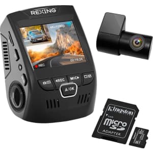 Rexing V1P Plus 4K UHD Front and Rear Dash Cam for $120