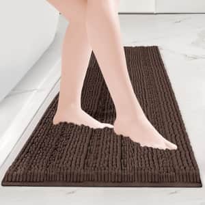 Baleine 47" x 17" Extra Thick Chenille Bathroom Rug for $13