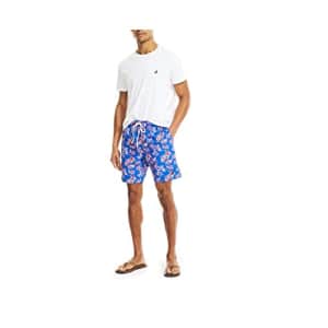 Nautica Men's Standard Sustainably Crafted 8" Swim Short, Spinner Blue, Small for $19