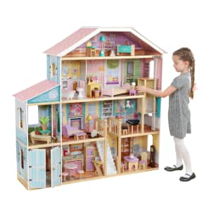 KidKraft Grand View Mansion Dollhouse w/ 34 Accessories for $129