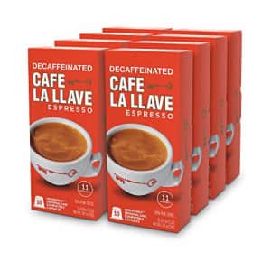 Cafe La Llave Caf La Llave Decaf Espresso Capsules, Intensity 11-Recylable Coffee Pods (80 Count) Compatible with for $70
