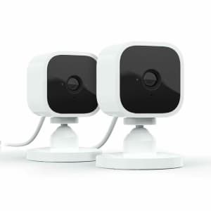 Blink Mini 1080p Compact Indoor Plug-in Smart Security Camera 2-Pack for $30