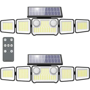 5-Head Solar Security Light 2-Pack for $25