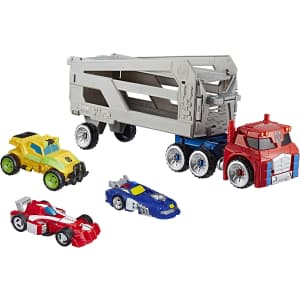 Playskool Heroes Transformers Rescue Bots Academy Trailer 4-Pack for $60