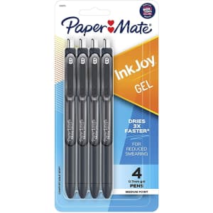 Paper Mate InkJoy Gel Pen 4-Pack for $7