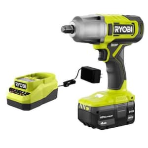 Ryobi One+ 18V Cordless 1/2" Impact Wrench Kit w/ 4.0Ah Battery & Charger for $99