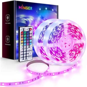 Minger 66-foot RGB LED Strip Lights for $30 Minger 66-foot RGB LED Strip Lights for $30