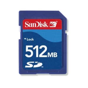 SanDisk SD - Flash Memory Card - 512 MB - SD for $27 SanDisk SD - Flash Memory Card - 512 MB - SD for $27