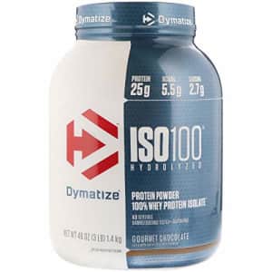 Dymatize ISO100 Hydrolyzed 100% Whey Protein Isolate Gourmet Chocolate - 3 lbs for $75