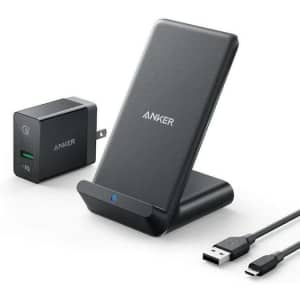 Anker PowerWave 10W Wireless Charging Stand w/ Wall Charger & 3ft USB Cable for $24