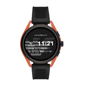 Emporio Armani Men's Smartwatch 3 Touchscreen Aluminum and Rubber Smartwatch, Black and for $253
