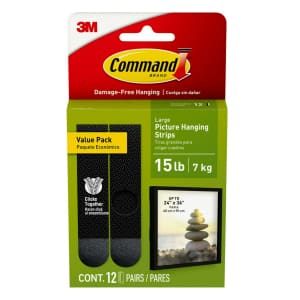 Command Large Picture Hanging Strips 12-Pair Pack for $5