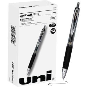 uni-ball 207 Retractable Micro Point Gel Pens 12-Pack for $6.41 via Sub. & Save