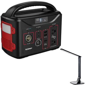 Tenergy 300Wh Portable Power Station / Battery LiFePO4 200W + 11W Desk Lamp Bundle for $99