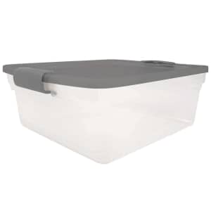 Homz 15.5-Quart Stackable Latching Storage Tote for $8 Homz 15.5-Quart Stackable Latching Storage Tote for $8
