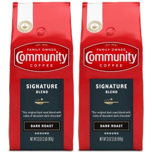 Community Coffee Signature Blend Ground Coffee 32-oz. Bag 2-Pack for $13