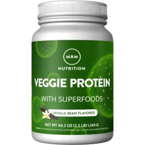MRM - Veggie Protein Powder, Protein Source for Vegans, Gluten-Free & Preservative-Free, Non-GMO for $37